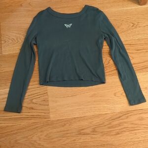 GAP Kids Gray Long Sleeve Shirt
